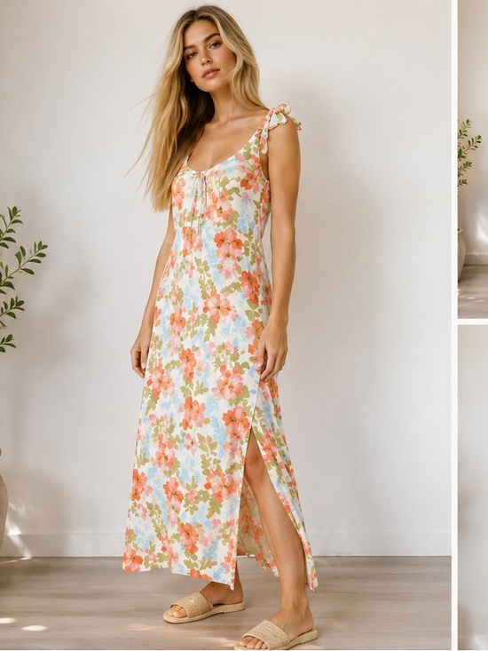 Roxy Dresses & Skirts - 🌺 Roxy Sur La Plage “Daydreamer” Floral Maxi Dress Cover-Up | NWT | Medium 🌺